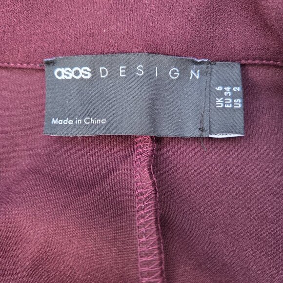 Beautiful Eggplant ASOS Design Open Blazer with Belt - Picture 13 of 14